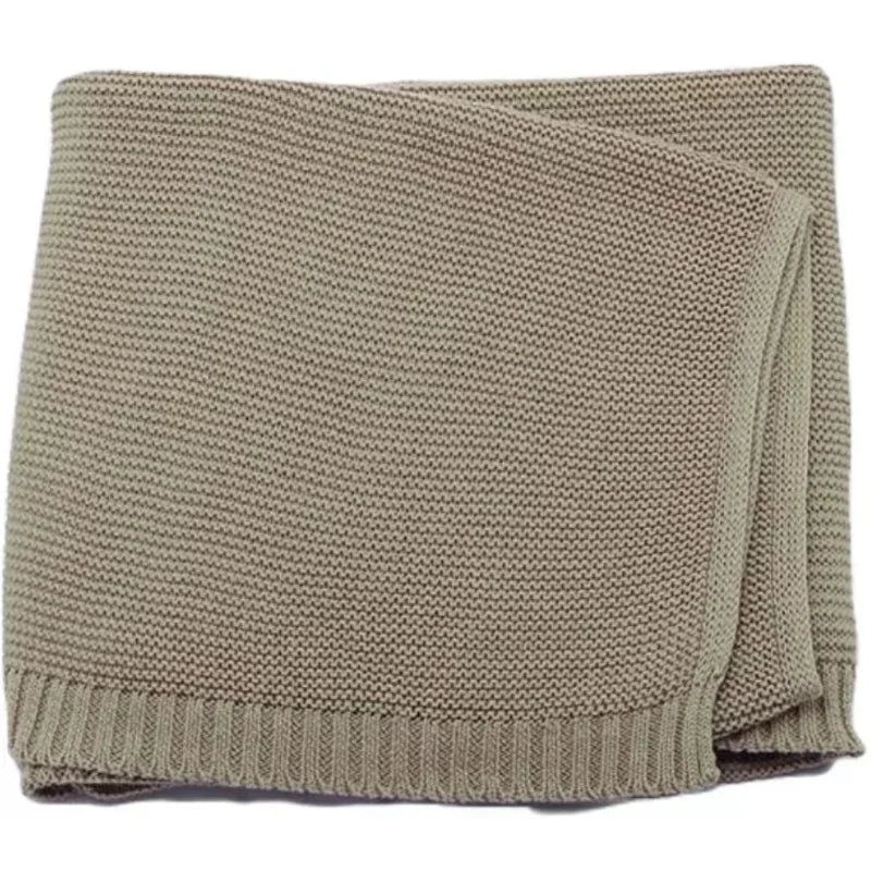 Baby Blanket,Personalized Embroidered Name,Stroller Blanket,Newborn Baby Gift ,Soft Breathable Cotton Knit, Baby Shower Gift