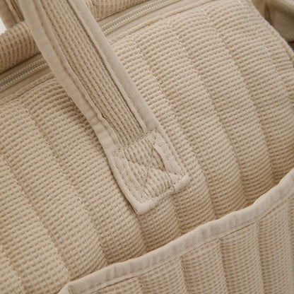 Solid Diaper Bag Fashion Waterproof Multi-functional Diaper Backpack Nursing Changing Bag for Baby Large Stylish Bag