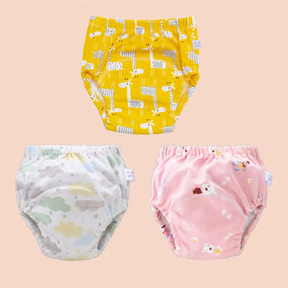 Baby Cotton Potty Training Pants Toddler Reusable Diapers Panties Ecological Washable 6 Layer Waterproof Cloth Nappies Underwear