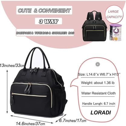 Large Capacity Diaper Bag  Backpack for Women Totes Baby Diaper Nappy Bags Shoulder Cotton Ladies Maternity Shopping Bags