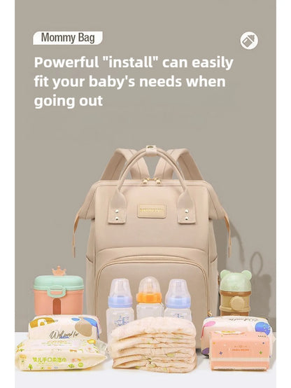 Baby Travel Backpack Diaper Mummy Bag Large Capacity Nappy Bag Material Handbag For Baby Outdoor Travel Bag For Baby Care Stuff