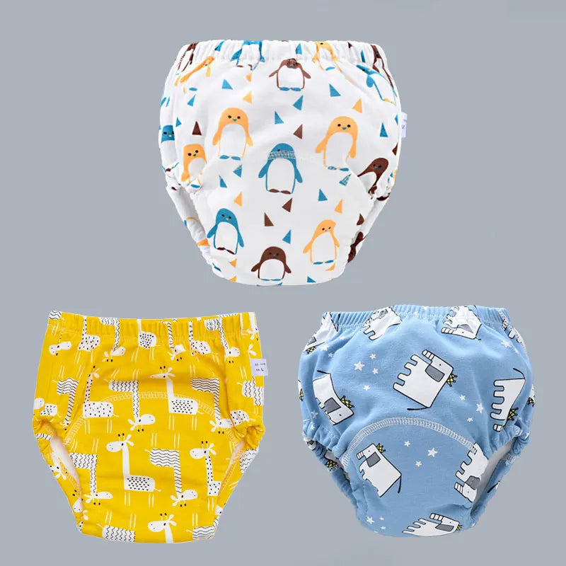 Baby Cotton Potty Training Pants Toddler Reusable Diapers Panties Ecological Washable 6 Layer Waterproof Cloth Nappies Underwear