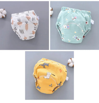 Baby Cotton Potty Training Pants Toddler Reusable Diapers Panties Ecological Washable 6 Layer Waterproof Cloth Nappies Underwear
