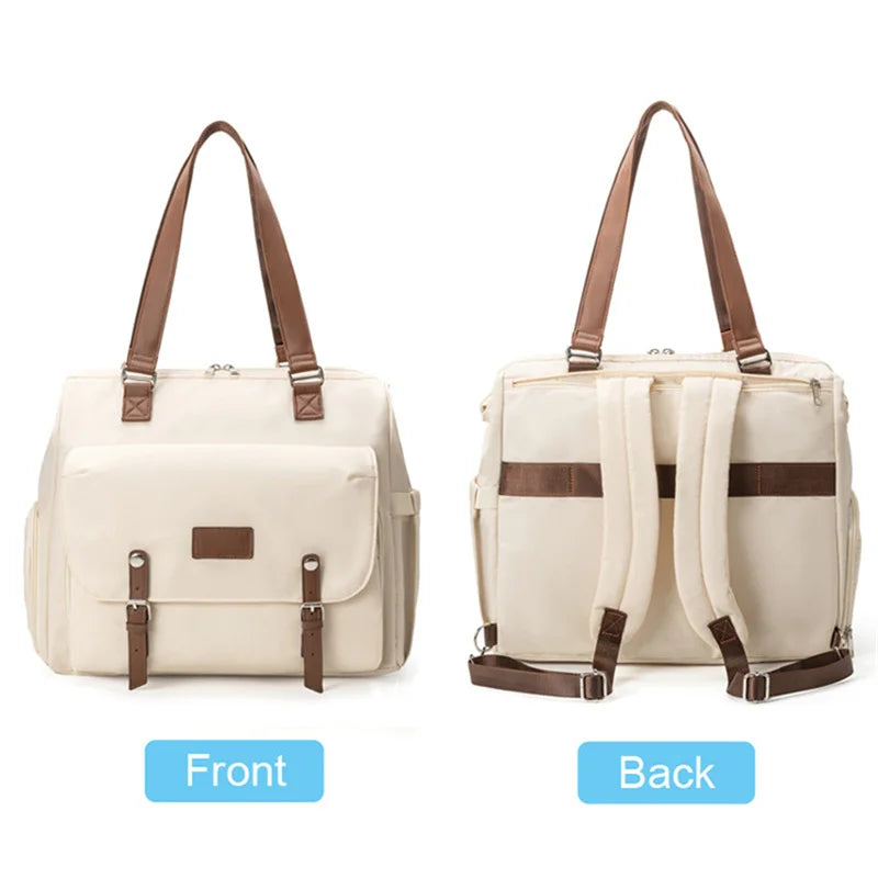 Large Capacity Mommy Bag Lightweight Maternity Backpack Multi-functional Polyester Crossbody Bag Outdoor Travel Baby Organizer