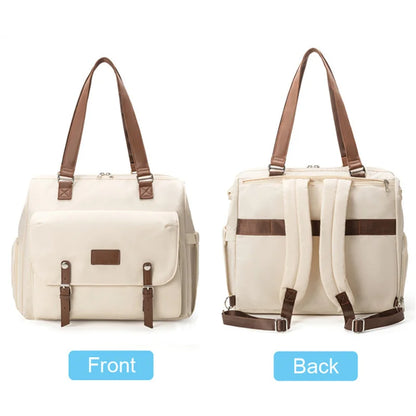 Large Capacity Mommy Bag Lightweight Maternity Backpack Multi-functional Polyester Crossbody Bag Outdoor Travel Baby Organizer